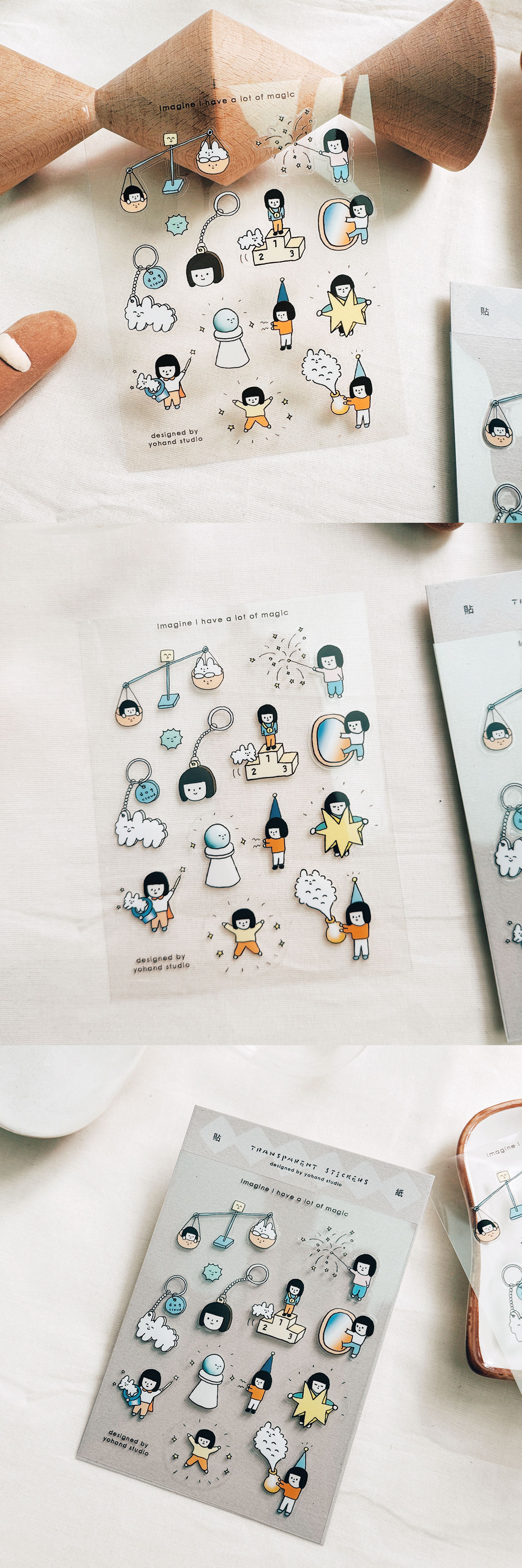 透明割型小貼紙 / 魔法 - 貼紙 - 紙 透明